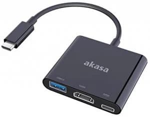Akasa USB 3.1 Type-C (M) to HDMI 1.4 (F) Converter Adapter with USB 3.0 & USB 3.1 Type-C Power Delivery Ports