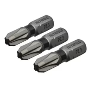 Faithfull FAISBPZ325IM Pozi Impact Screwdriver Bits PZ3 x 25mm (Pa...