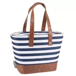 Summerhouse Coast 15L Insulated Shoulder Tote Bag - Navy & White