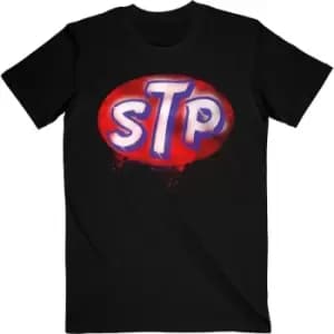 Stone Temple Pilots - Red Logo Unisex XX-Large T-Shirt - Black