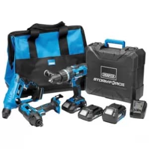 Draper 40449 Storm Force 20V Cordless Fixing Kit (8 Piece)