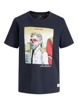 JACK & JONES Boys Skeleton Print T-Shirt Men Blue