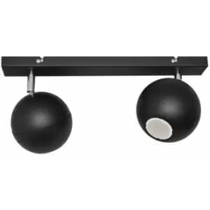 Helam Lighting - Helam Midway Twin Spotlight Black 40cm