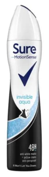 Sure Motion Sense Invisible Aqua Deodorant 150ml