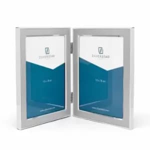 Zilverstad Photo Frame Padua Design Brushed Aluminium Double Size Each 13X18cm