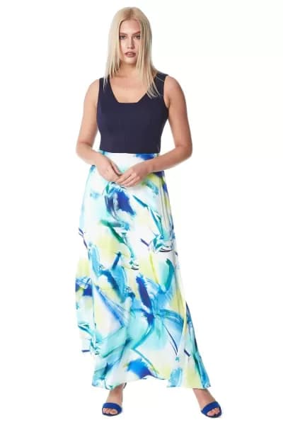 Abstract Print Maxi Dress