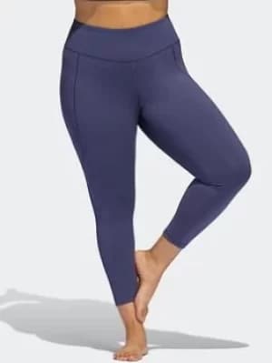 adidas Yoga Studio 7/8 Tights (plus Size), Blue, Size 3X, Women