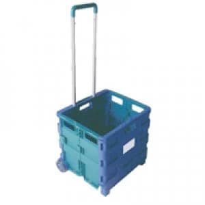 Slingsby Folding Container Trolley Blue Green 356684