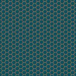 Contour Antibac Hexagon Lattice Teal Wallpaper Paper