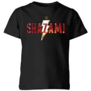 Shazam Logo Kids T-Shirt - Black - 3-4 Years