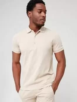 BOSS Paule 4 Slim Fit Polo Shirt - Beige , Beige, Size 2XL, Men