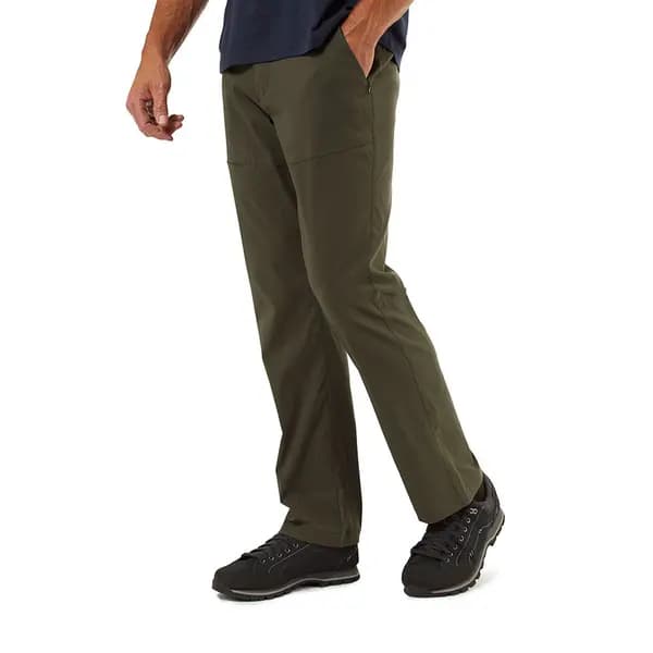 Craghoppers Mens Kiwi Pro Polyamide Walking Trousers 36R - Waist 36' (91cm), Inside Leg 31' Dark Khaki CMJ564-2AT-36R