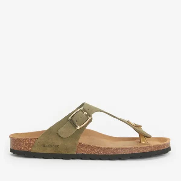 Barbour Womens Margate Suede Toe Post Sandals - UK 6