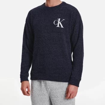 Calvin Klein Mens Soft Touch Sweatshirt - Blue Shadow - S