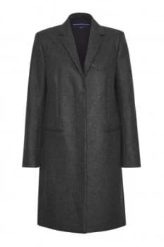 French Connection Platform Felt Wool Coat Grey