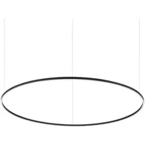 Ideal Lux Oracle Ring Integrated LED Pendant Ceiling Light Black 150cm 3000K