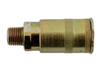 Fastflow Single Action Male Air Line Coupling 1/4" BSP Pk 3 Connect 30953