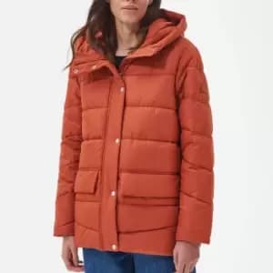 Barbour Womens Bracken Quilted Coat - Spiced Pumpkin - UK 10