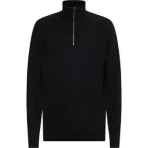 Calvin Klein Superior Wool Quarter Zip - Black