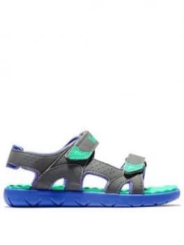 Timberland Boys Perkins Row 2-Strap Sandal - Dark Grey