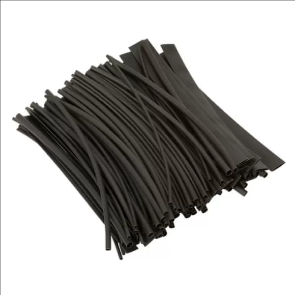 Genuine SEALEY HST200B Heat Shrink Tubing Black 200mm 100pc