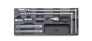 Beta Tools T256 8pc Spark Plug Tool Set Hard Tray for Roller Cabs 024240256