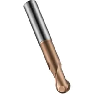 S531 12.00MM Carbide 2 Flute Long Reach Ball Nosed Slot Drill TiSiN Coated