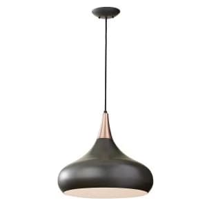 1 Light Large Dome Ceiling Pendant Bronze, E27