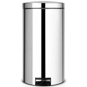 Brabantia Silent Pedal Bin 45 Litre Brilliant Steel