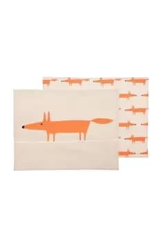 Mr Fox Set of 4 Cotton Placemats Stone