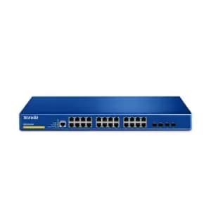 Tenda TEG3224P network switch Managed L2 Gigabit Ethernet (10/100/1000) Blue Power over Ethernet (PoE)