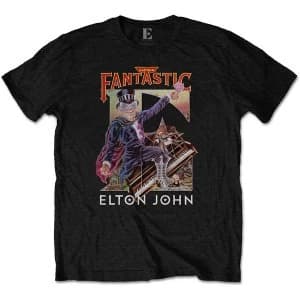 Elton John - Captain Fantastic Mens Large T-Shirt - Black