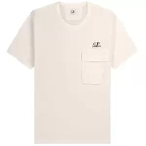 CP Company Print Logo Chest Pocket T-Shirt Gauze White