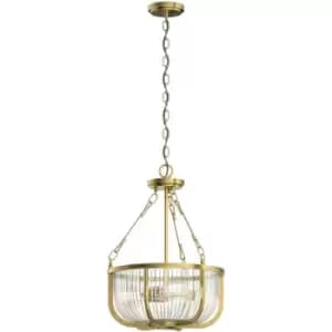 Quintiesse Kichler Roux Cylindrical Pendant Ceiling Light Natural Brass