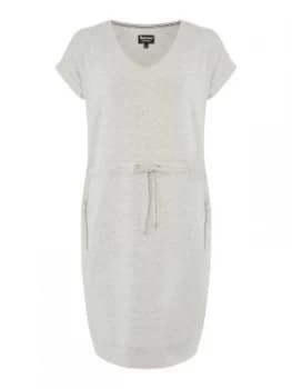 Barbour Triple Knee Length Dress With Drawstring Waist Light Grey Marl