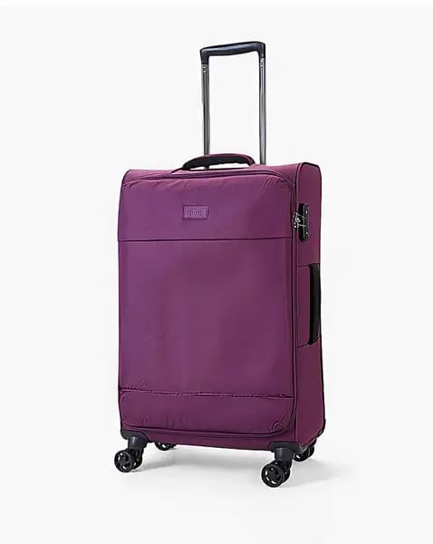 Rock Luggage Paris VPK6D Medium Soft Shell Purple Suitcase