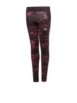 Adidas Girls Aeroready Alphaskin Leggings - Purple