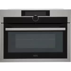 AEG KME968000M Built In Compact Electric Single Oven with Microwave Function - Stainless Steel