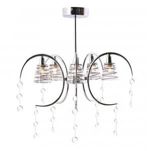 Litecraft Web ringo 5lt chrme chandelier