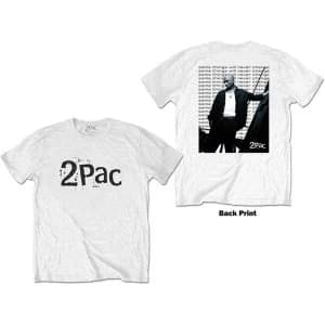 Tupac - Changes Back Repeat Mens Large T-Shirt - White