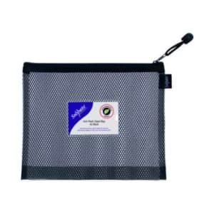 Snopake Eva Mesh Zippa-Bag High Capacity A5 Black (Pack of 3) 15880