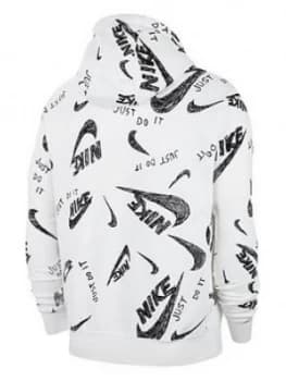 Nike Nsw Club Graphic Hoodie - White