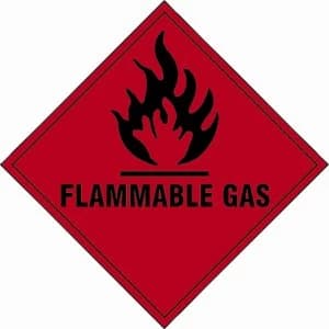 Scan Flammable Gas Sign 100mm 100mm Standard