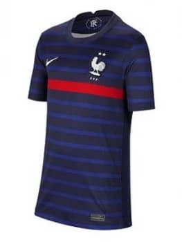 Nike Youth France Home 2020 Short Sleeved Stadium Shirt - Navy