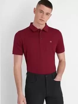 Calvin Klein Golf Planet Polo - Burgundy, Size S, Men