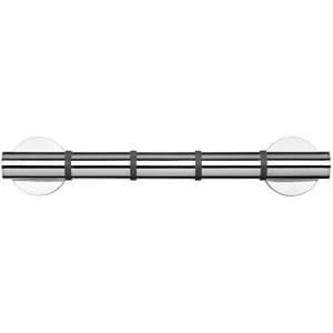 Croydex Grab'N'Grip Chrome effect Grab bar (L)380mm