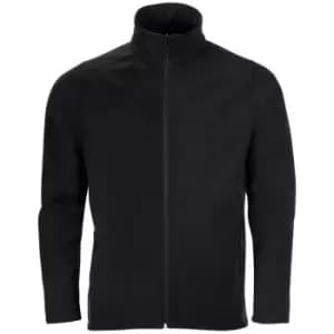 SOLS Mens Race Full Zip Water Repellent Softshell Jacket (L) (Black)