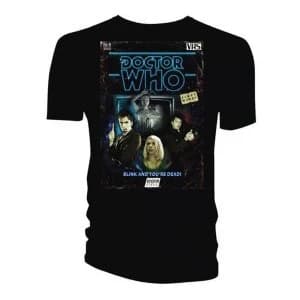 Doctor Who - Retro VHS Cover 10th Doctor Colour Graded Mens Small T-Shirt - Black