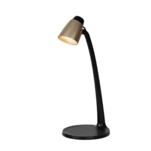 Lucide Ludo LED Desk Lamp - Matt Gold, Brass