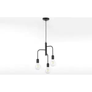 Mantis 3 Light Multi Arm Pendant Ceiling Light, Black
